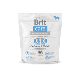 Brit care grain-free junior large breed salmon & potato 1 kg