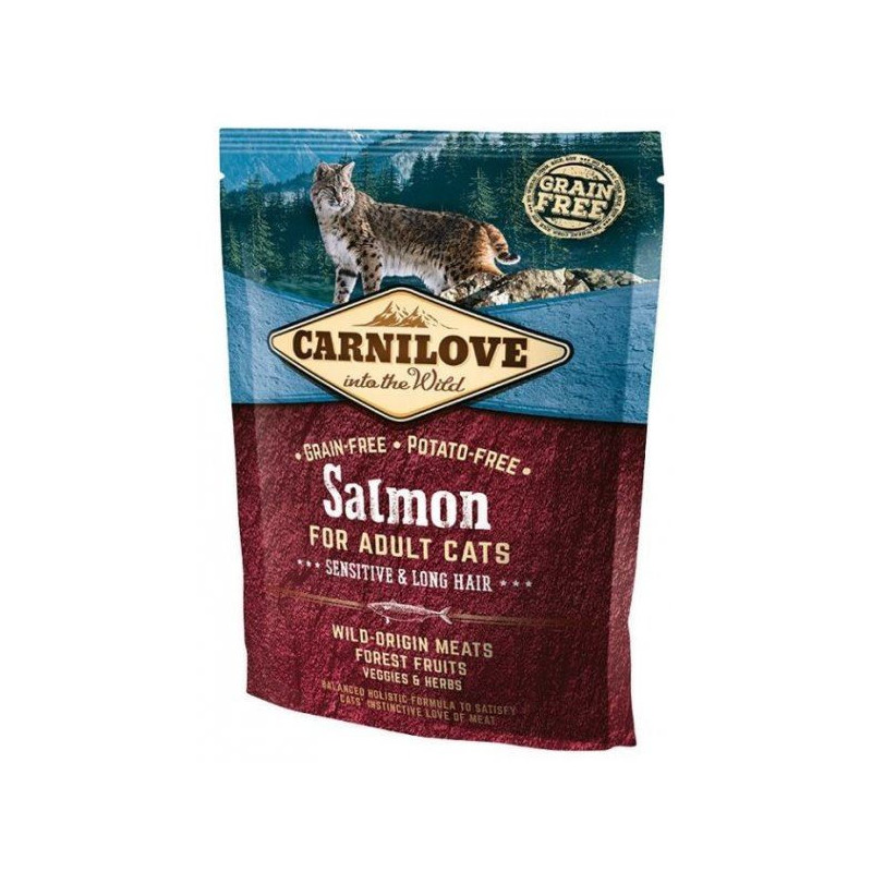 Carnilove cat salmon sensitive&long hair 400g