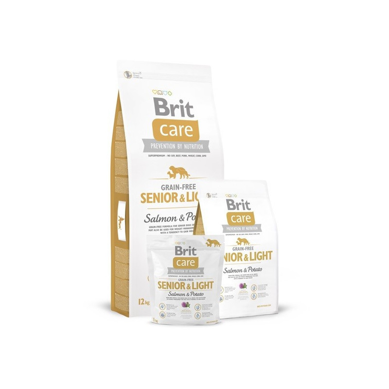 Brit care grain-free senior & light salmon & potato 1 kg