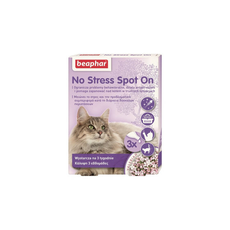 Beaphar no stress spot on cat 0,4ml - 3 pipety dla kotów