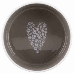 Trixie miska ceramiczna pet's home, 0.8 l/o 16 cm, kremowa/ciemnoszara [tx-25054]