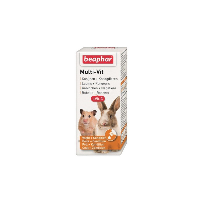 Beaphar multi-vit sm. animal + vit.c 20ml - preparat witaminowy dla królików i gryzoni