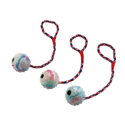 Kerbl zabawka dla psa, piłka na sznurku z dzwonkiem, 30x6cm [83496]