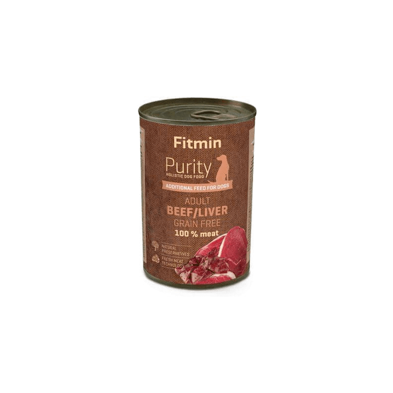 Fitmin dog purity tin beef with liver 400g