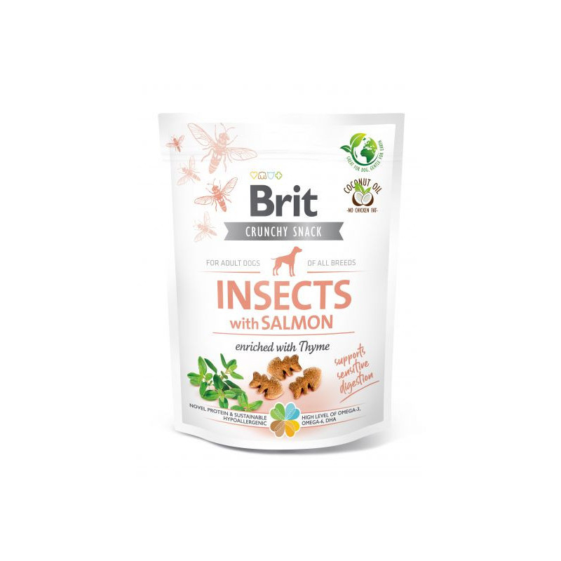 Brit care dog crunchy cracker insect & salmon 200g