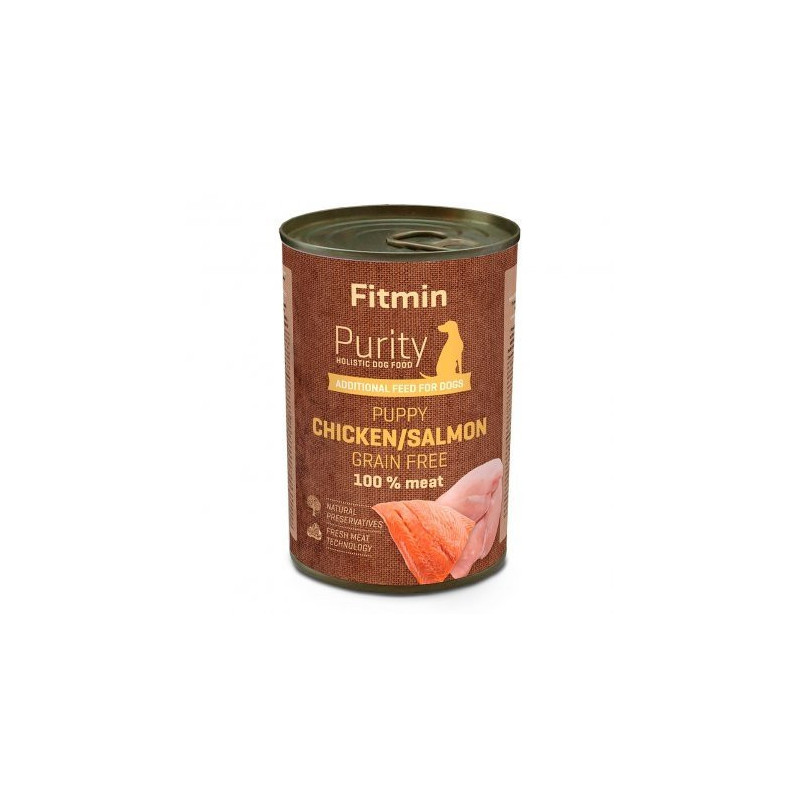 Fitmin dog purity tin puppy salmon with chicken 400g