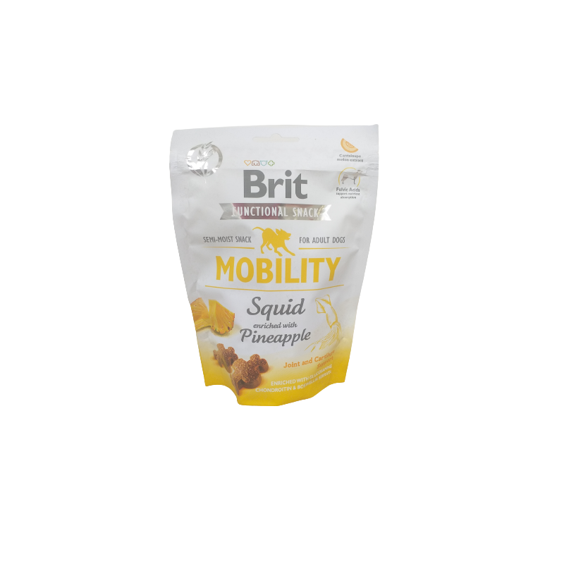 Brit care dog functional snack mobility squid & pineapple 150g