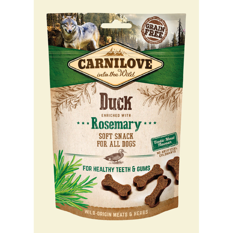 Carnilove soft snack healthy teeth & gums duck & rosemary 200g