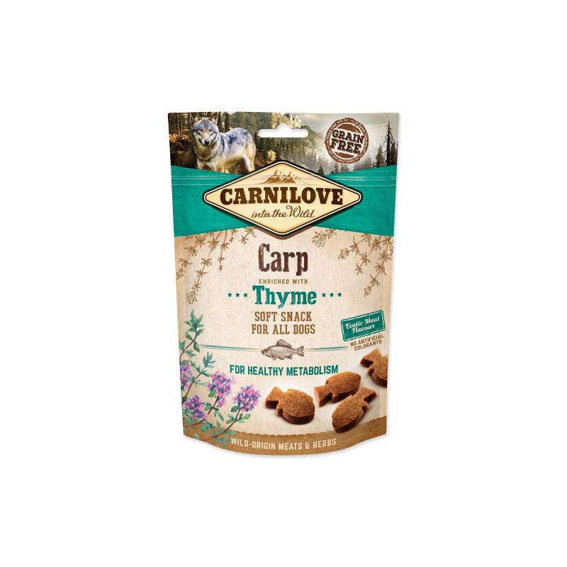 Carnilove soft snack healthy metabolism carp & thyme 200g