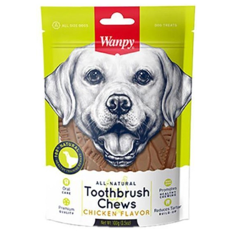 Wanpy toothbrush chews - chicken flavor 100g