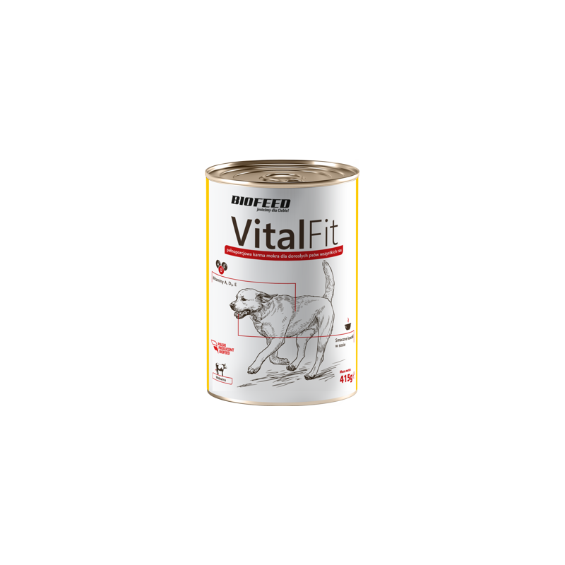 Biofeed vitalfit puszka dla psów z wołowiną 1250g