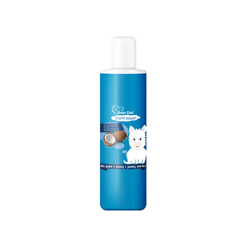 Overzoo szampon kokosowy dla psów o białej i jasnej sierści 200ml