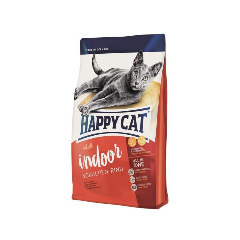 Happy cat fit & well indoor adult wołowina 300g