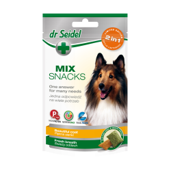 Dr seidel smakołyki mix 2w1 na piekną sierść & świeży oddech dla psów 90g