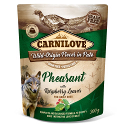 Carnilove dog pouch adult pheasant with raspberry leaves grain-free 300g