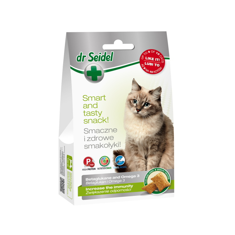 Dr seidel smakołyki na zwiększenie odporności z beta glukanem dla kotów 50g
