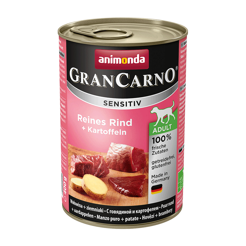 Animonda grancarno sensitive adult puszki czysta wołowina z ziemniakami 400g