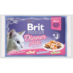 Brit pouch jelly fillet dinner plate 4x85g
