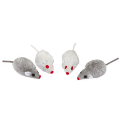 Kerbl zabawka dla kota, mysz z filcu, 4 szt z grzechotką, różne kolory [84255]