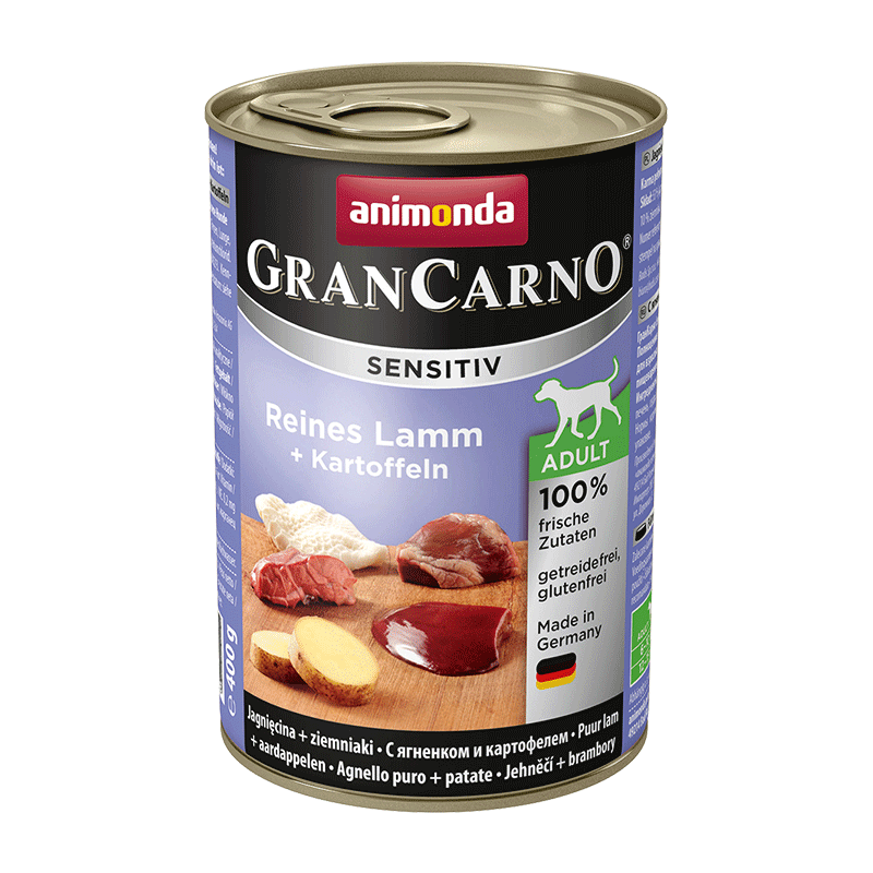 Animonda grancarno sensitive adult puszki czysta jagnięcina z ziemniakami 400g