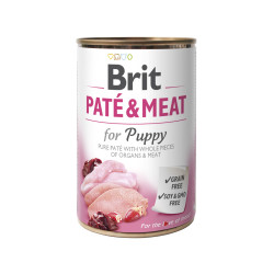 Brit pate & meat puppy puszka dla szczeniaków z drobiem 400g