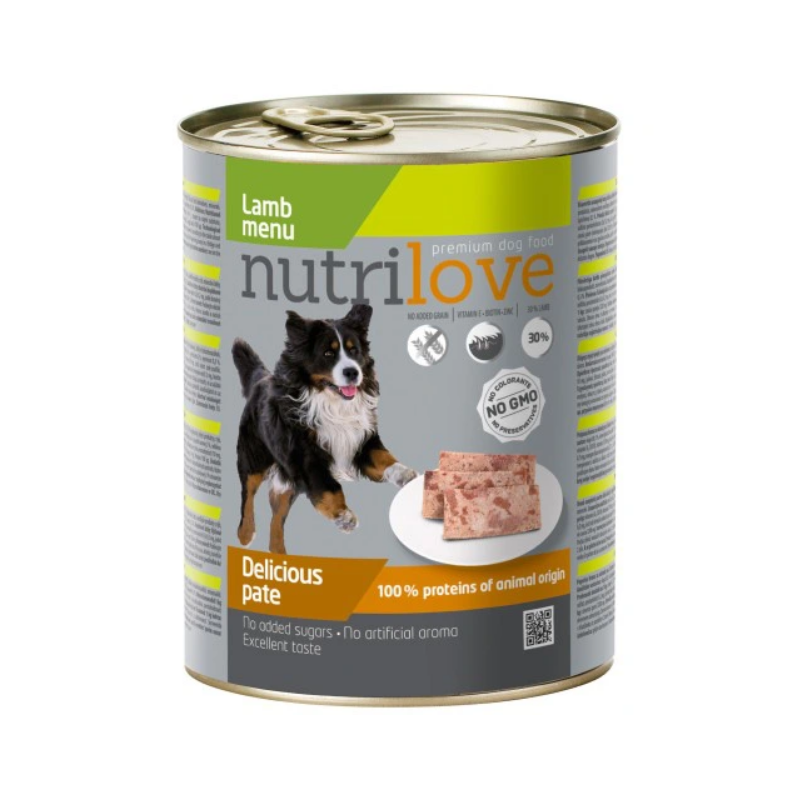 Nutrilove premium pasztet dla psa z jagnięciny 800g [11443]