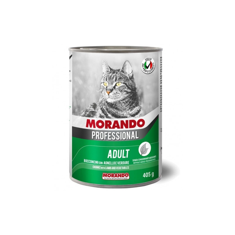 Morando pro kot kawałki z jagnięciną i warzywami 405g