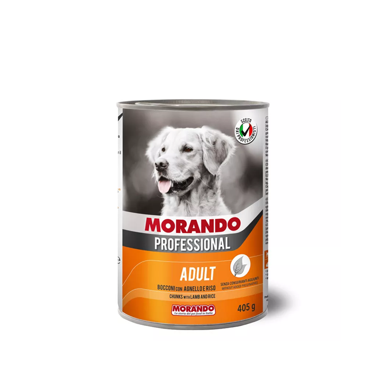 Morando pro pies kawałki z jagnięciną i ryżem 405g
