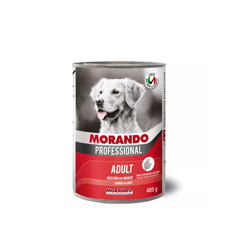 Morando pro pies kawałki z wołowiną 405g