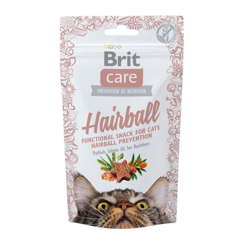 Brit care cat snack hairball 50g