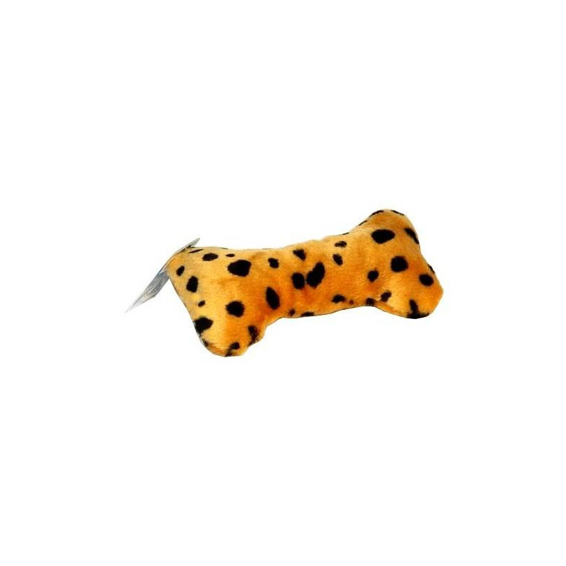 Yarro zabawka pluszowa dla psa - kość wzór cętki, 22cm piszcząca [y0011]