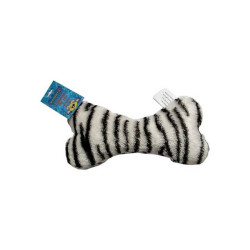 Yarro zabawka pluszowa dla psa - kość wzór zebra, 22 cm piszcząca [y0009]