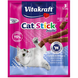 Vitakraft cat stick mini flądra i omega3 przysmak dla kota 3szt
