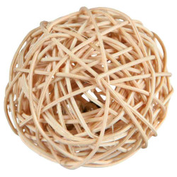 Trixie piłka z wikliny z dzwonkiem 4cm [tx-61822]