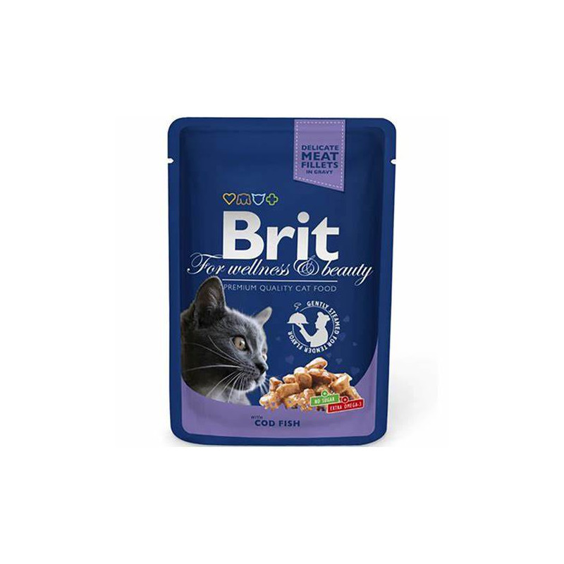 Brit pouches cod fish saszetka dla kotów z dorszem 100g