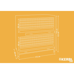 Kerbl klatka dla gryzoni indoor deluxe 115x60x118cm, drewniana [81703]