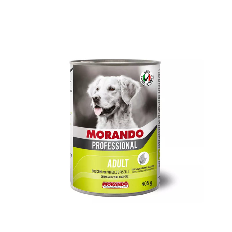 Morando pro pies kawałki z cielęciną i groszkiem 405g