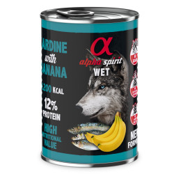 Alpha spirit mokra karma dla psa sardynka z bananem 400g