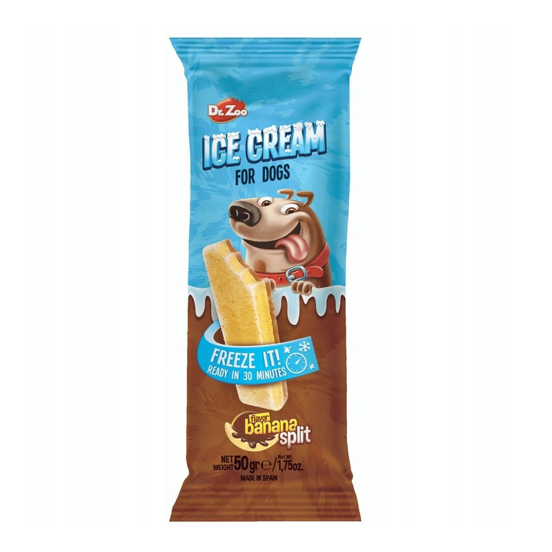 Dr zoo helado banana split - lody dla psa o smaku bananowym 50g multipak 6szt [11338]