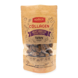 4dogs collagen kluski mięsne z indyka z proszkiem z poroża 100g