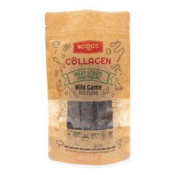 4dogs collagen paski mięsne z dziczyzny z proszkiem z poroża 100g