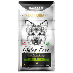 Biofeed euphoria gluten free junior medium&large dla szczeniaków średnich i dużych ras z jagnięciną 12kg