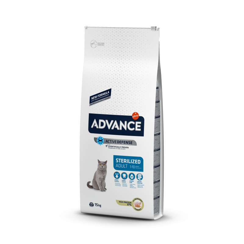 Advance sterilized turkey - sucha karma z indykiem dla kotów sterylizowanych 15kg [577510]