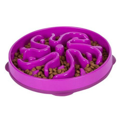 Fun feeder miska plastikowa spowalniająca jedzenie large fiolet [51003]