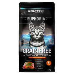 Biofeed euphoria grain free adult dla kotów z kurczakiem i słodkimi ziemniakami 2kg