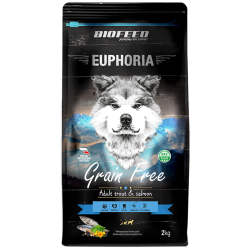 Biofeed euphoria grain free all dla psów wszystkich ras z pstrągiem i łososiem 2kg