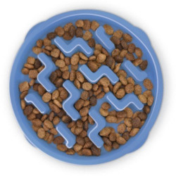 Fun feeder miska plastikowa spowalniająca jedzenie mini/medium niebieska [67830]