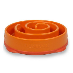 Fun feeder miska plastikowa spowalniająca jedzenie mini/medium pomarańczowa [51004]