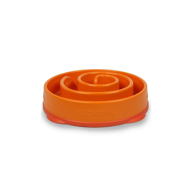 Fun feeder miska plastikowa spowalniająca jedzenie mini/medium pomarańczowa [51004]