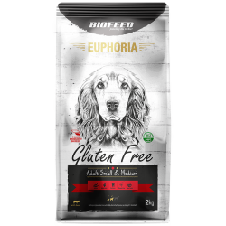Biofeed euphoria gluten free small & medium dla psów małych i średnich ras z wołowiną 2kg